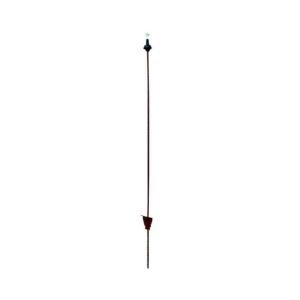 Rantsoenpaal ovaal verenstaal met metalen krul 107cm (25 stuks)