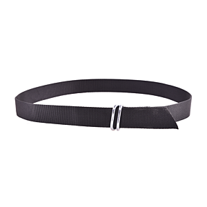 Koehalsband zwart met knelgesp 140cm