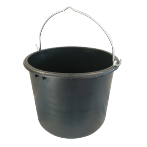 Bouwemmer Gripline-X zwaar 12 Ltr zwart met haakbeugel
