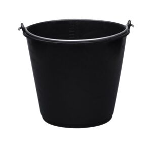 Emmer 20 l standaard zwart met 7 mm beugel