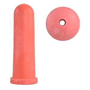 Kalverspeen Hiko 100 mm rood met 4 mm gat (5 stuks)