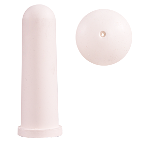 Kalverspeen Hiko 100 mm wit met 4 mm gat (5 stuks)