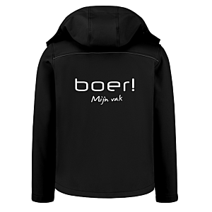 Softshelljas - Zwart - 'boer! Mijn vak' 