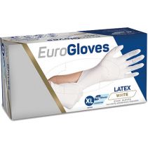 Handschoen Eurogloves latex poedervrij XL 100 stuks