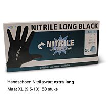 Handschoen Nitril Zwart 50-st XL