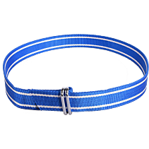 Koehalsband blauw/wit met knelgesp 130cm