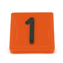 Kokernummerblokje Oranje/Zwart no. 1