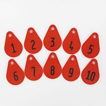 Nekplaatje Rood 1-10
