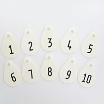 Nekplaatje Wit 1-10