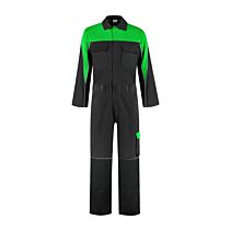 Overall Zwart/Groen 4-way stretch